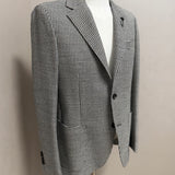Giacca Lardini Monopetto in Motivo Pied-de-Poule Bianco e Nero