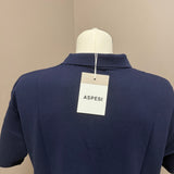 Aspesi Short Sleeve Polo Shirt - 100% Cotton Navy Blue