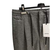 Pantaloni Lardini Misto Lana e Cashmere Taglia L (50) - Motivo Pied de Poule Grigio, immagine 5