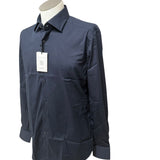 Xacus Tailor Fit Shirt - Navy Blue in Albini Stretch Fabric