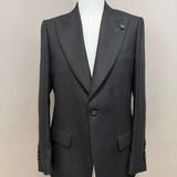 Giacca Lardini in 100% Lino con Rever a Lancia - Nero - Taglia 50