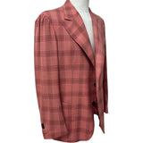 Ahora Napoli – Giacca Sartoriale Monopetto a Quadri in Pura Lana Drapers – ROSA MATTONE / BORDEAUX