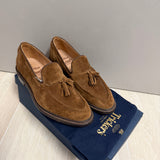 Mocassini Tricker's Elton in Camoscio Marrone con Nappine - Taglia 42 ½ (UK 8.5)