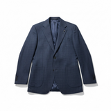 Lardini Sartoriale Jacket - Blue Micro-Texture