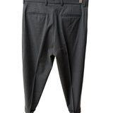 Berwich – Pantalone Sartoriale Chiaia in Misto Lana con Risvolto – Grigio Scuro