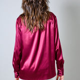 Lardini Women's Burgundy Satin Shirt
