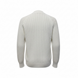 Alpha Studio Pullover in Cotone a Maglia Bianca - Taglia 48