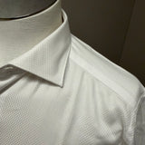 Altavalle – Camicia Sandro in Cotone Operato Micro-Texture – Bianco