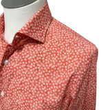 Camicia Uomo Sonrisa Fior di Cotone a Fantasia Floreale – Rosso Corallo, immagine 6