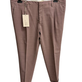 Briglia 1949 – Pantalone Sartoriale "Easy" con Pinces in Misto Lana – Marrone Malva/Tortora