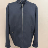 Lardini – Giubbotto Harrington in Panno di Lana Loro Piana "Capolavoro" – Blu Notte