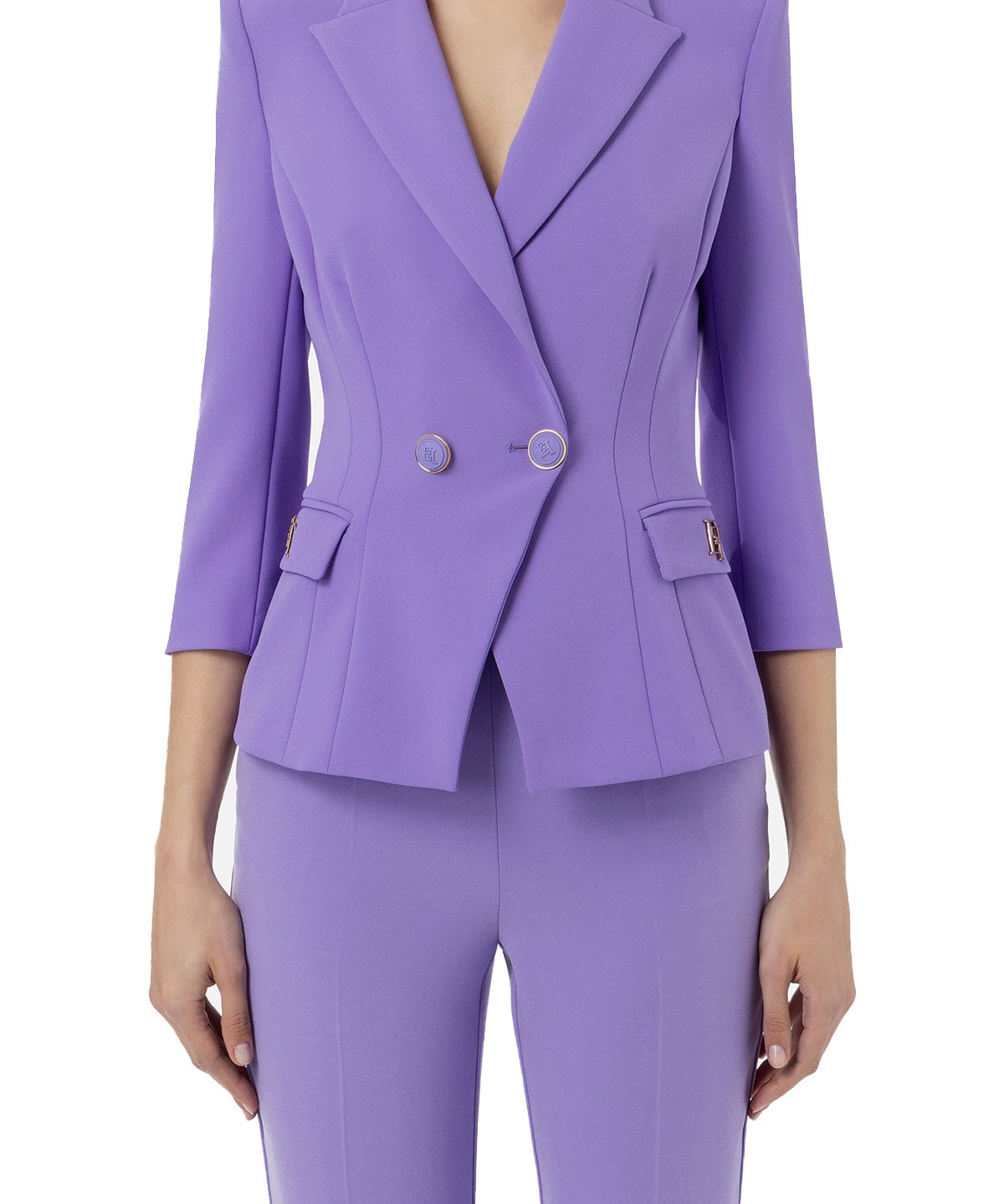 Elisabetta Franchi straight-leg trousers in stretch crêpe