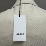 Lardini Giacca Monopetto in Misto Lana, Alpaca e Seta Crema