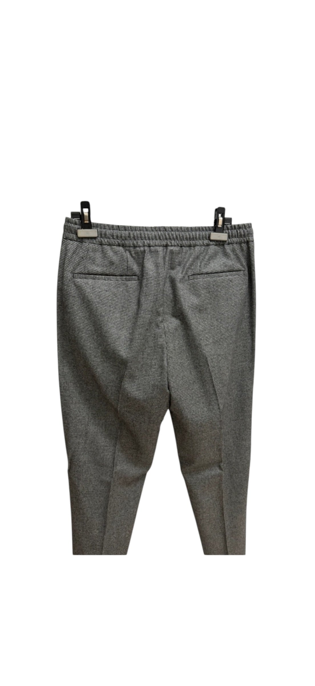 Pantaloni Lardini Misto Lana e Cashmere Taglia L (50) - Motivo Pied de Poule Grigio, immagine 9