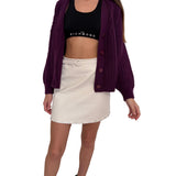 Faux leather mini skirt