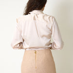 Minigonna in Tweed Peach Rose con Cintura Gioiello Elisabetta Franchi, immagine 7