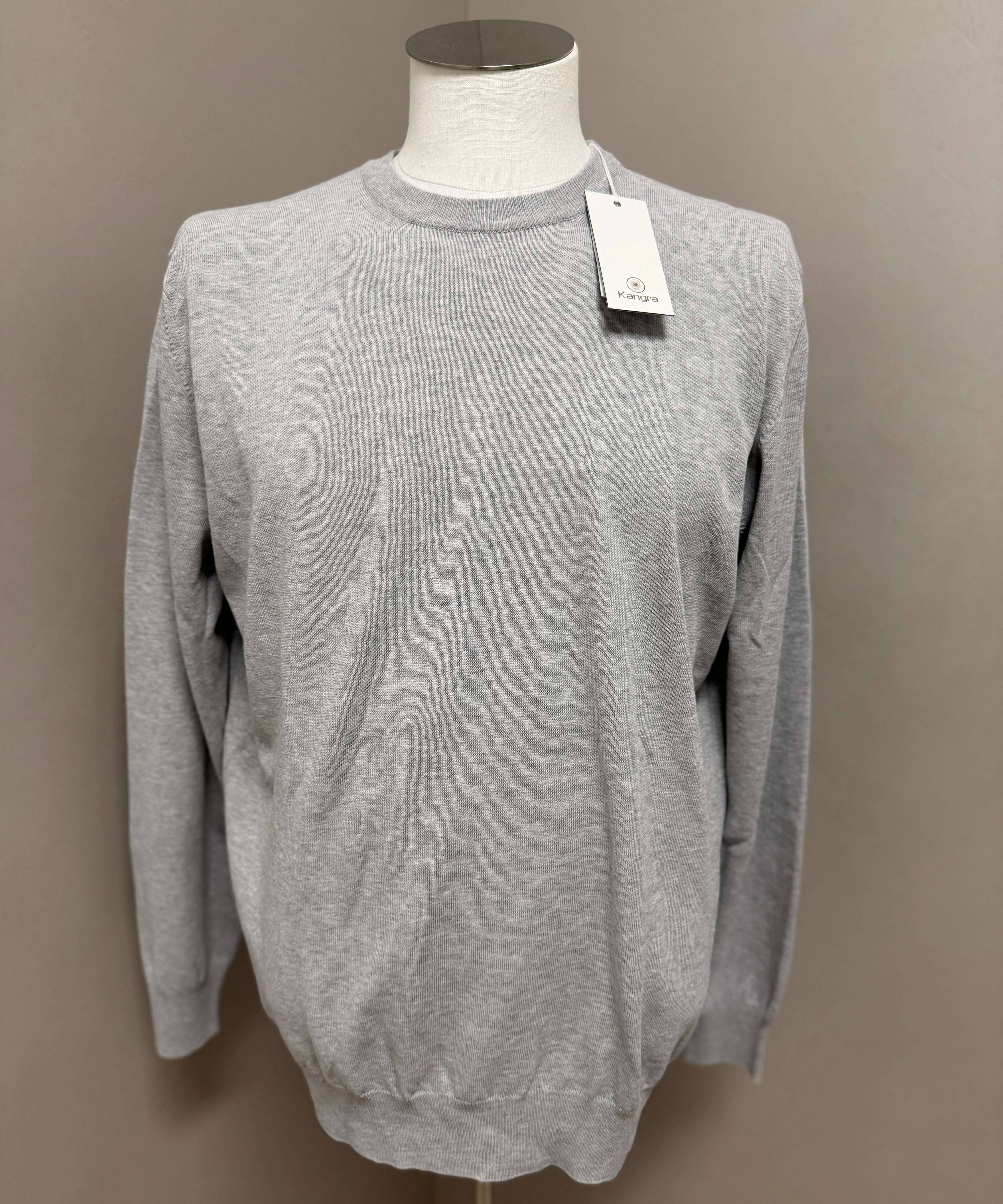 Kangra Crew Neck Pullover - 100% Cotton (Pearl Grey)