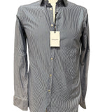 Camicia Aglini Uomo a Righe Sottili Blu e Bianco - Taglia L (Collo 42)