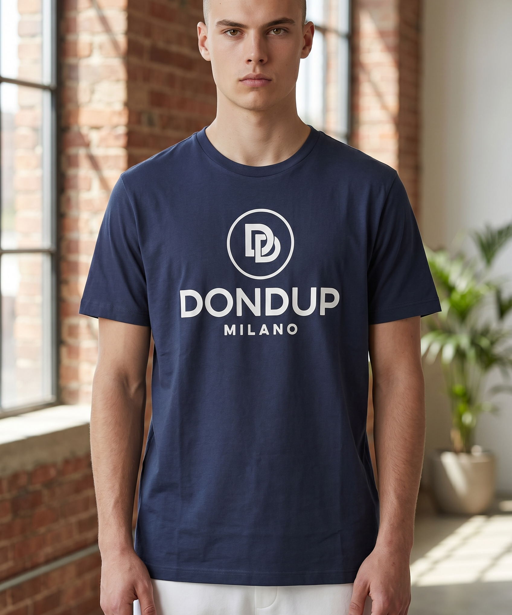 Dondup Blue Cotton T-shirt - Size XL
