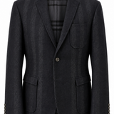 Blazer Uomo Burberry London Monroe in Cotone e Lana Vergine – Grigio Antracite