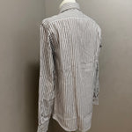 GHR – Camicia Uomo a Righe Verticali in Cotone – Marrone e Bianco, immagine 5
