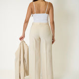Completo Twinset con Blazer Ricamo Gioiello e Pantalone Wide Leg