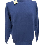 Maglione Girocollo Filippo De Laurentiis in Lana Merino e Cashmere – Blu Inchiostro (Tg. 48)