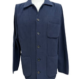 Cardigan Giacca Lardini in Cotone a Nido d'Ape - Blu Notte