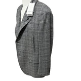 Giacca Uomo Lardini in Lana e Cashmere a Quadri Principi di Galles – Grigio e Nero, immagine 6