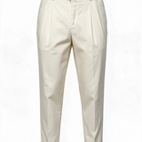 PT Torino Pantalone Carrot Fit in Cotone Elasticizzato Panna XL (52)