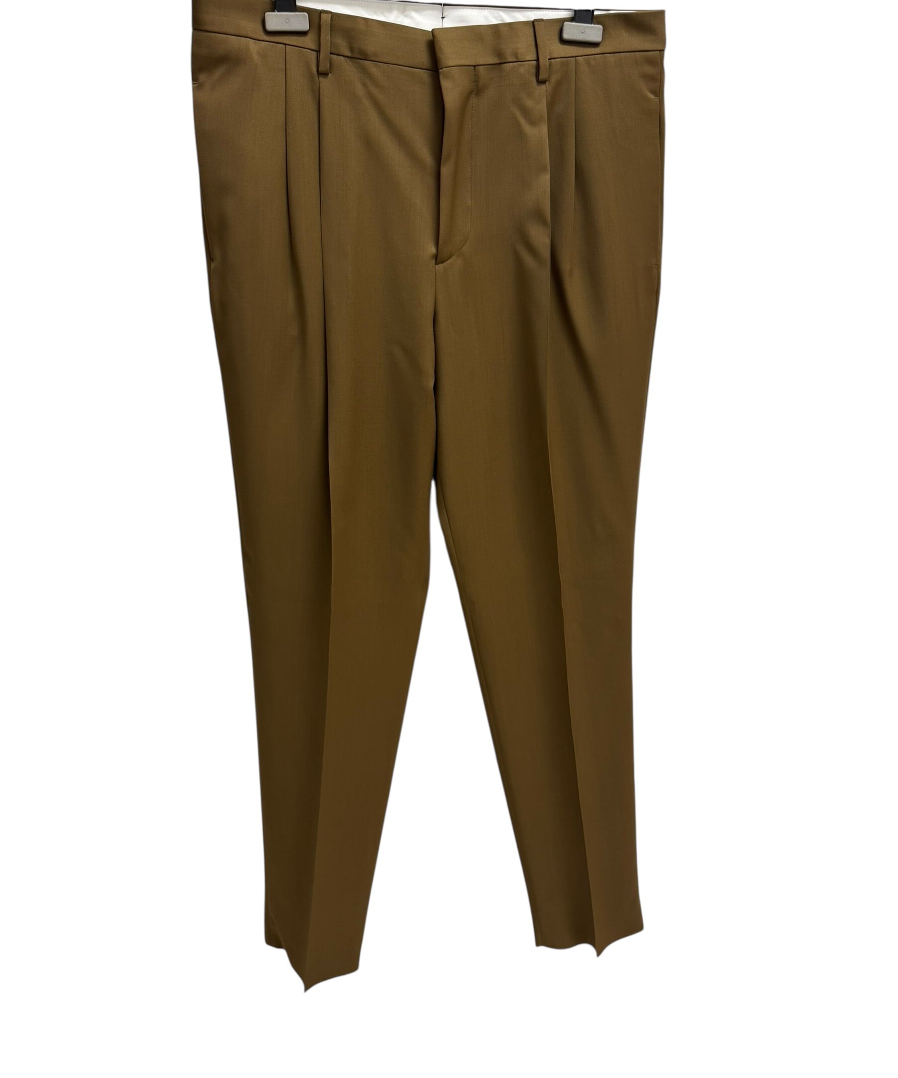 Classic Lardini brown trousers for men, made from 100% pure virgin wool.