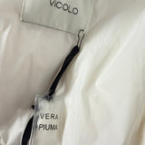 Piumino Vicolo Oversize in Vera Piuma con Cappuccio