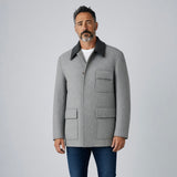 Lardini Giaccone Field Jacket in Pura Lana Loro Piana Grigio