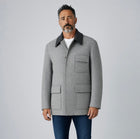 Lardini Giaccone Field Jacket in Pura Lana Loro Piana Grigio