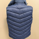 Yes-Zee – Gilet Smanicato Imbottito con Cappuccio Staccabile – Blu Notte