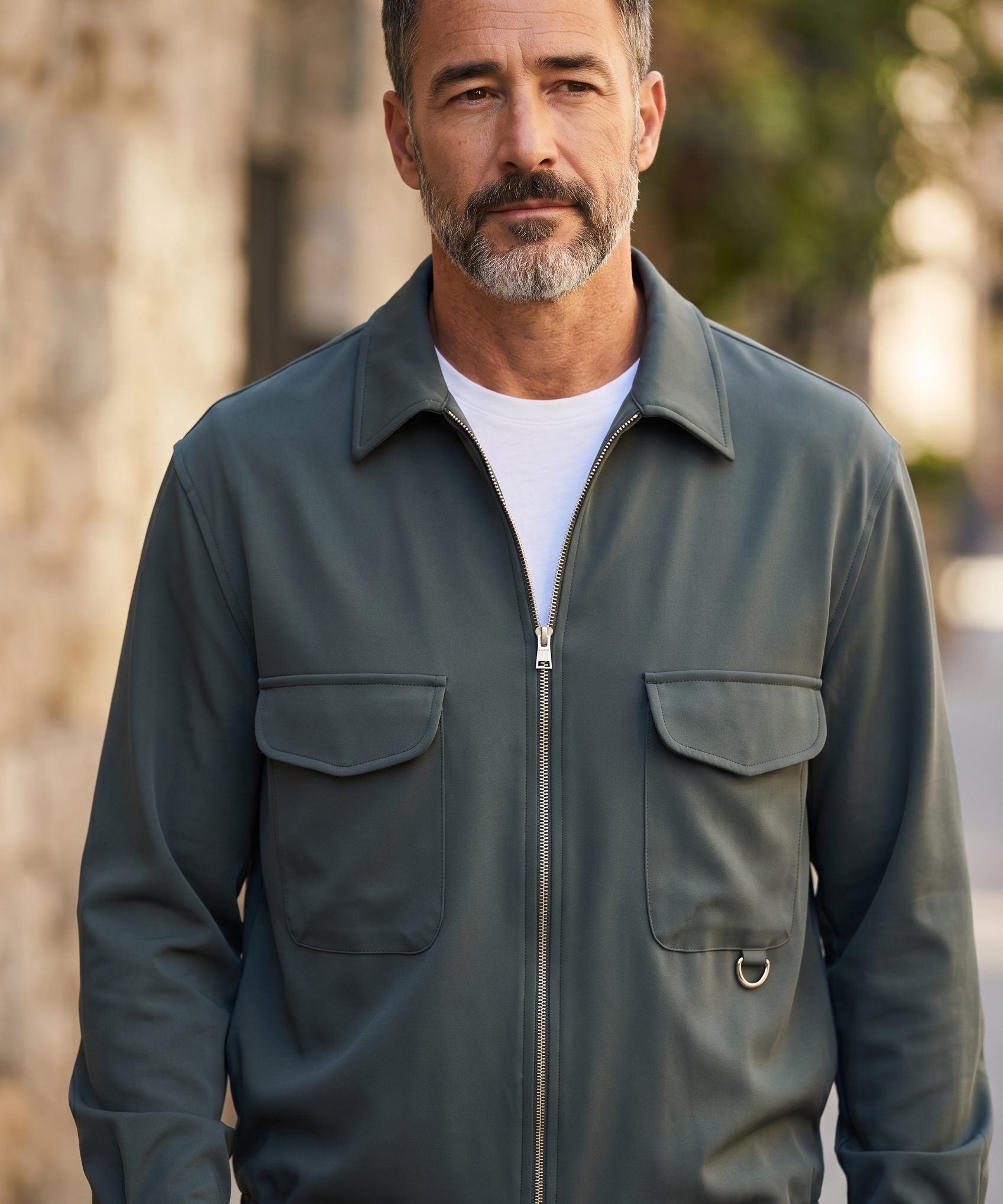 Men's Lowbrand Technical Jacket - Asphalt Grey - Size M