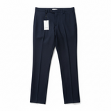 Lardini Tailored Trousers in Wool and Technical Fabric - Navy Blue