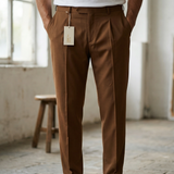 Pantaloni Briglia 1949 Modello Tiberios - Lana Vergine - Marrone - Taglia 54