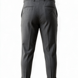 Berwich – Pantalone Sartoriale Chiaia in Misto Lana con Risvolto – Grigio Scuro
