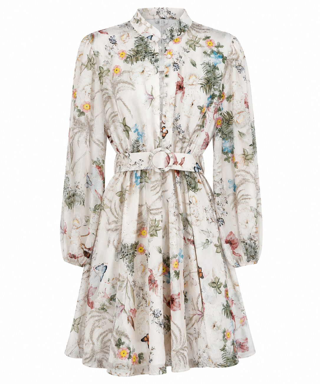Floral Shirt Dress with Belt