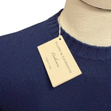 Maglione Girocollo Filippo De Laurentiis in Lana Merino e Cashmere – Blu Inchiostro (Tg. 48)