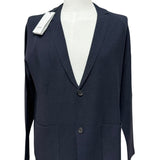 Lardini Sartoriale Jacket – Navy Blue Wool and Silk Blend
