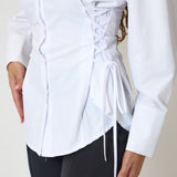 Camicia Bianca Have One con Lacci Corsetto