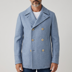 Caban Peacoat Uomo Camplin Rain Wool Island – Azzurro, immagine 2