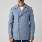 Caban Peacoat Uomo Camplin Rain Wool Island – Azzurro, immagine 2