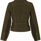 Giacca con Frange Vicolo in Vera Pelle