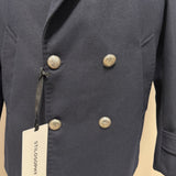 Cappotto Uomo Doppiopetto Blu Navy con Bottoni Gioiello – Stilosophy Ernest