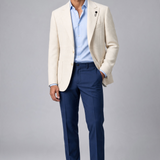 Lardini Blazer Monopetto in Misto Lana Avorio