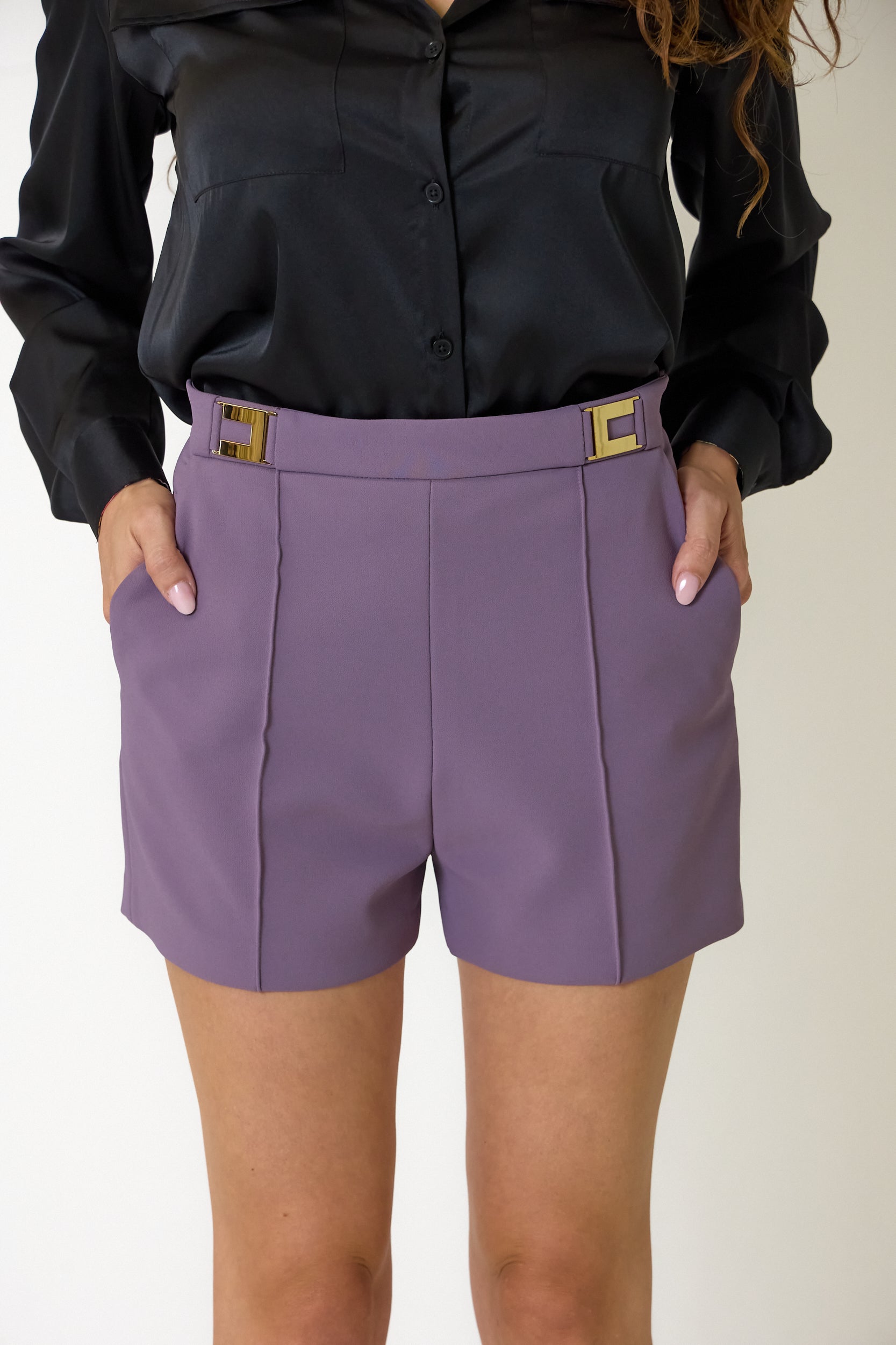 Shorts Sartoriali Candy Violet Elisabetta Franchi, immagine 5