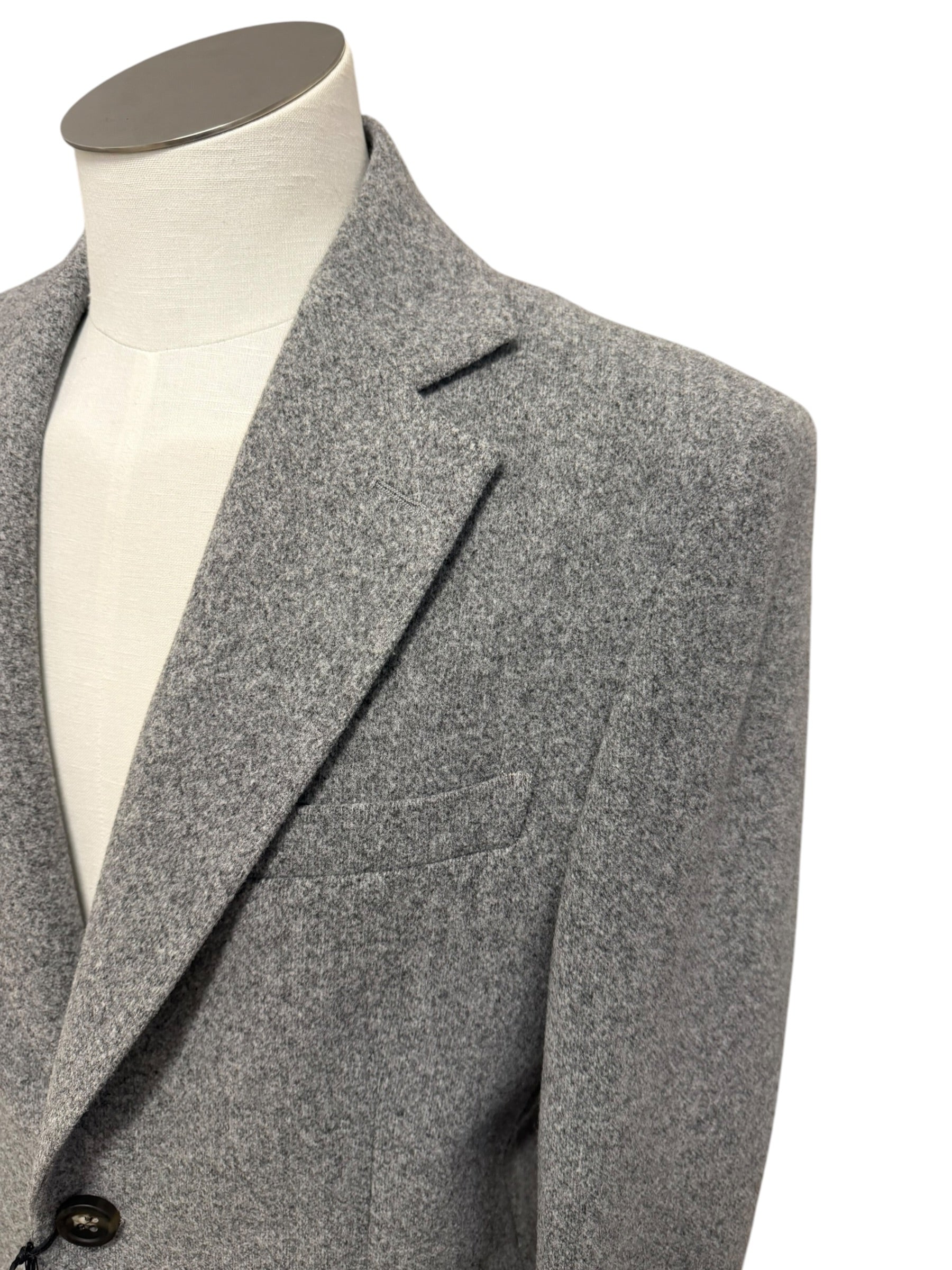 Takeshy Kurosawa – Cappotto Monopetto Sartoriale – Grigio Melange, immagine 5